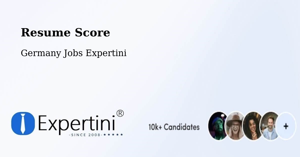 Resume Score & Job Description Match Tool – Dauchingen - Germany Jobs Expertini